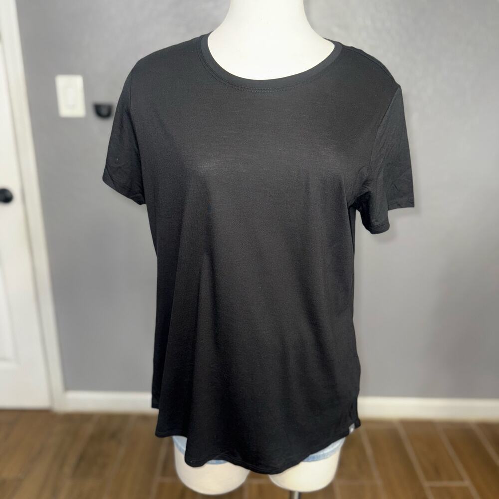 FIGS Women's SuperSoft Short Sleeve Underscrub Tee Shirt Black Size Large